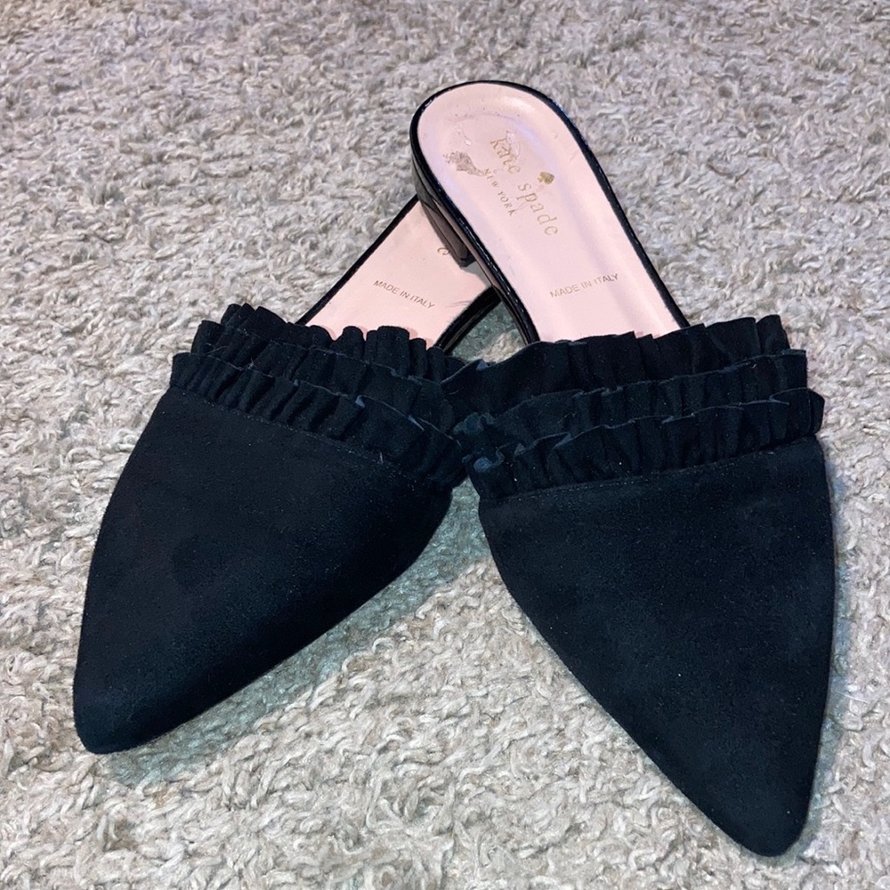 Kate Spade Ruffle Mules 7.5